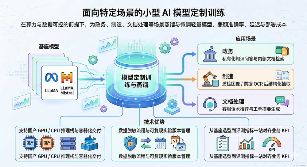 小模型训练流程示意图